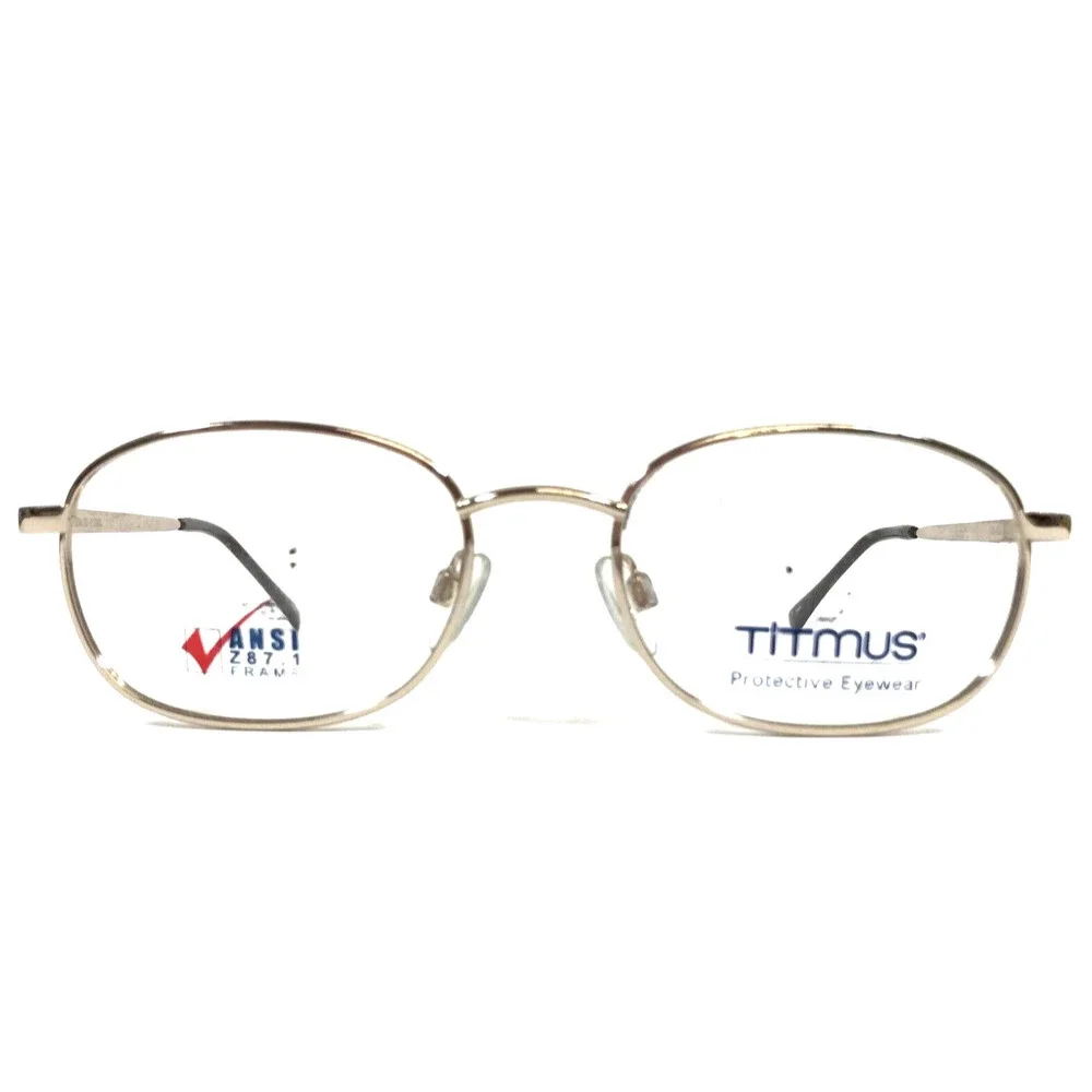 Titmus Safety Eyeglasses Frame T709 GLD CS64 Z87-2 Shiny Gold Oval 53-19-145